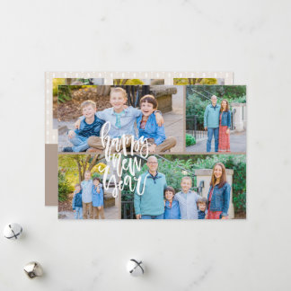 Cartes Pour Fêtes Annuelles Neutre Moderne Minimaliste Sept Nouvelles Années