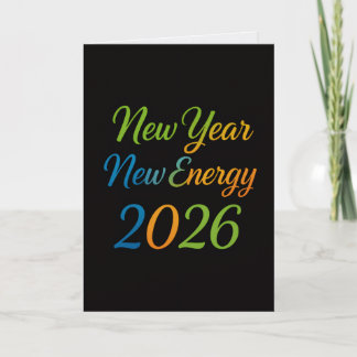 Cartes Pour Fêtes Annuelles New Energy Fresh Start 2026 Colorful Motivation