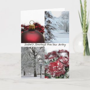 Cartes Pour Fêtes Annuelles New Jersey Bonnes Fêtes Hiver collage