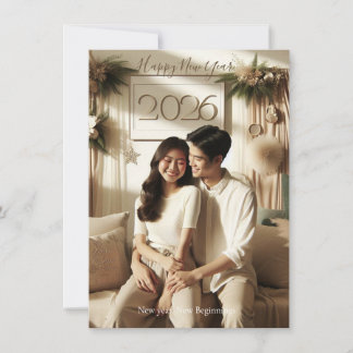 Cartes Pour Fêtes Annuelles New Year Celebration Card | Couple Card