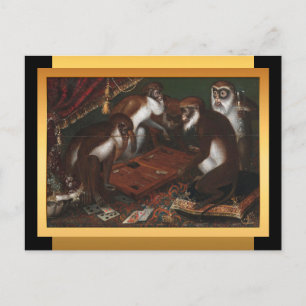 Cartes Pour Fêtes Annuelles New year of the Monkey European Painting