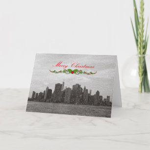 Cartes Pour Fêtes Annuelles New York City, Joyeux Noël
