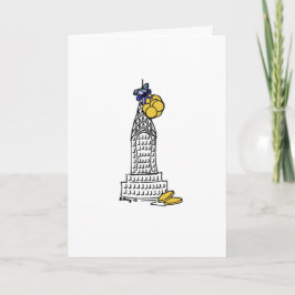 Cartes Pour Fêtes Annuelles New York City New York Skyscraper Hanoukka Gelt Ho