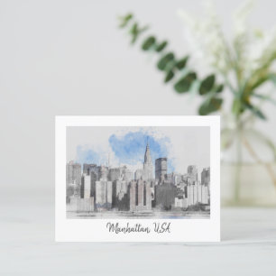 Cartes Pour Fêtes Annuelles New York City Skyline - Manhattan Holiday Travel