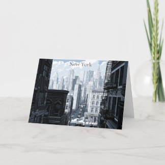 Cartes Pour Fêtes Annuelles New York noir et blanc New York NYC