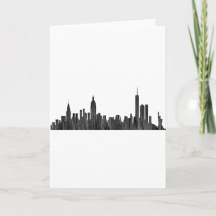 CARTES POUR FÊTES ANNUELLES NEW YORK, PINCEAU D'HORIZON DE NY -