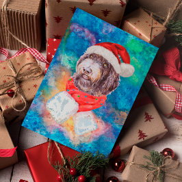 Cartes Pour Fêtes Annuelles Newfypoo race Chien Noël