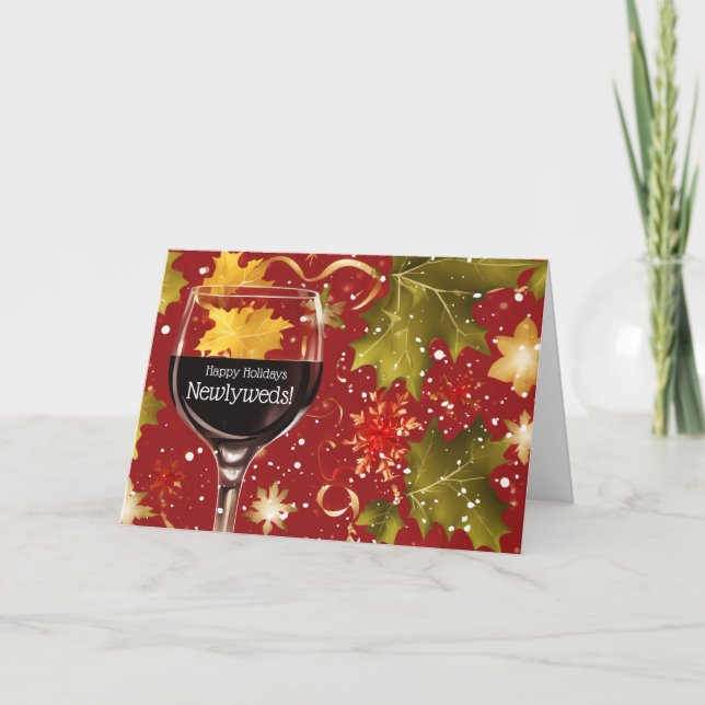 Cartes Pour Fêtes Annuelles Newlywed First Christmas Together Being Married  (Devant)