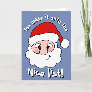 Cartes Pour Fêtes Annuelles Nice List Christmas Card