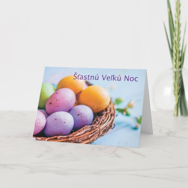 Cartes Pour Fêtes Annuelles Nid slovaque Pâques (Devant)