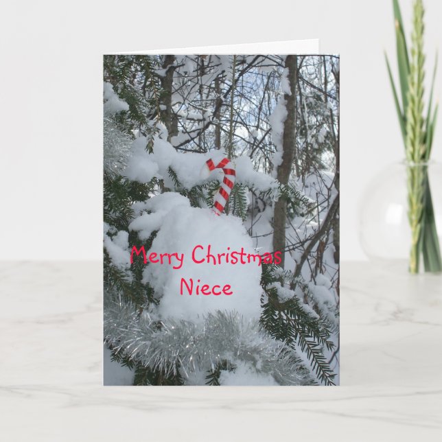 Cartes Pour Fêtes Annuelles Nièce de Joyeux Noël (Devant)