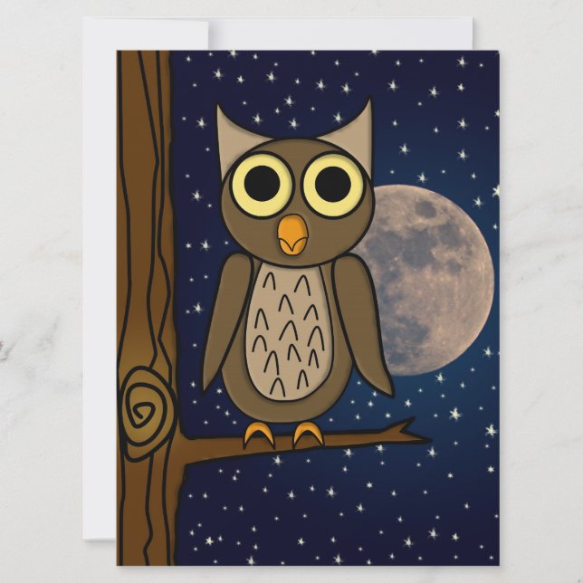 Cartes Pour Fêtes Annuelles Night owl (Devant)