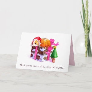 Cartes Pour Fêtes Annuelles Nile the Sleepy Santa
