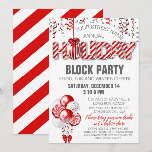 Cartes Pour Fêtes Annuelles N'Importe Quel Événement Pepperment Candy Invitati