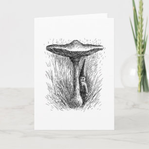 Cartes Pour Fêtes Annuelles Nisse Elf Derrière un tabouret