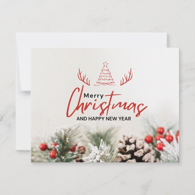 Cartes Pour Fêtes Annuelles Noël 16 (Devant)