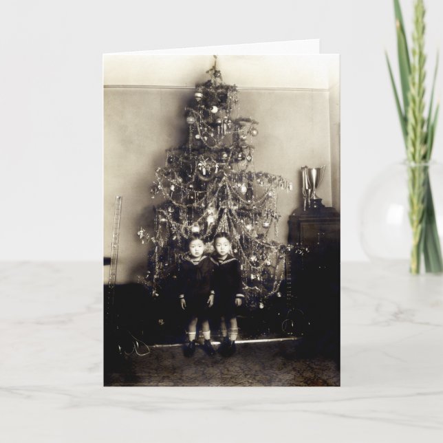 Cartes Pour Fêtes Annuelles Noël 1915 américain asiatique (Devant)