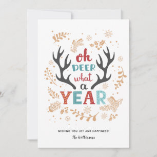 Cartes Pour Fêtes Annuelles Noël 2021 Oh Deer Quelle Année De Vaccin