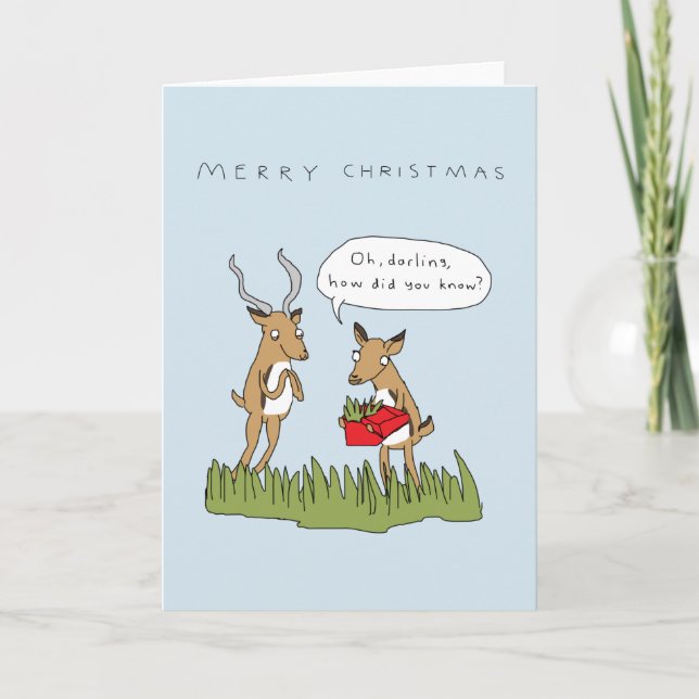 Cartes Pour Fêtes Annuelles Noël à Bush | Funny Safari Card (Devant)