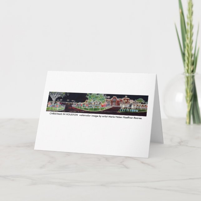 CARTES POUR FÊTES ANNUELLES NOËL À HOUSTON (Devant)