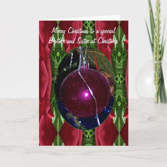 Cartes Pour Fêtes Annuelles Noël à la femme Bauble Brother (Devant)