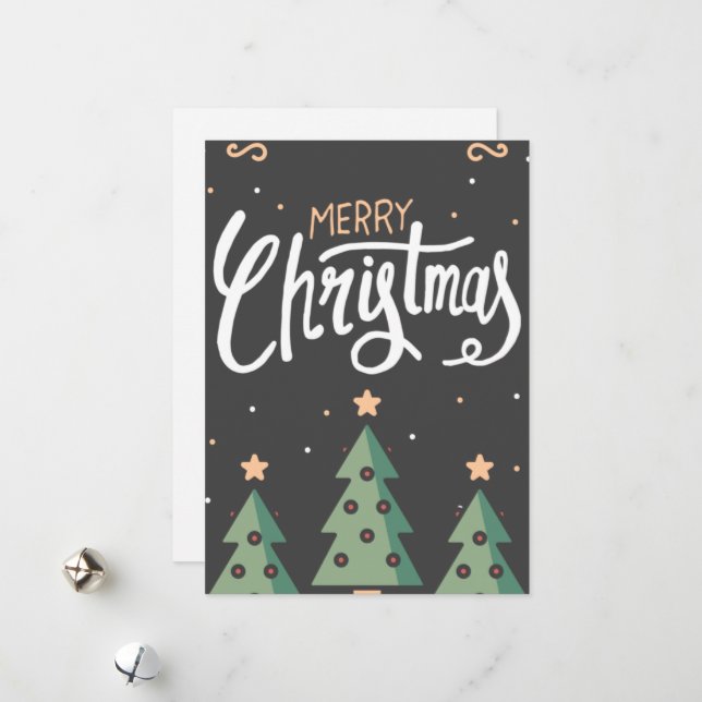 CARTES POUR FÊTES ANNUELLES NOËL À LA MAIN (Devant/Arrière en situation)