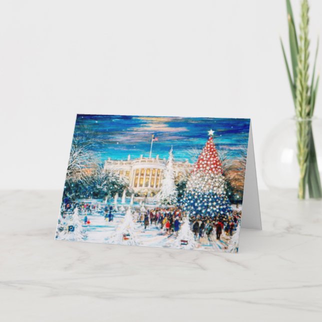Cartes Pour Fêtes Annuelles Noël à la Maison Blanche (Devant)