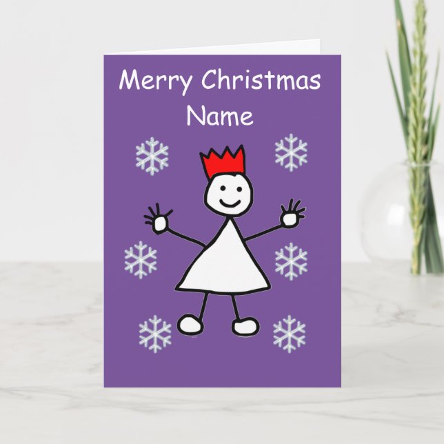 Cartes Pour Fêtes Annuelles Noël à la petite fille (Devant)