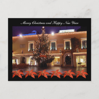 Cartes Pour Fêtes Annuelles Noël à La Piazzetta de Capri avec poinsettia