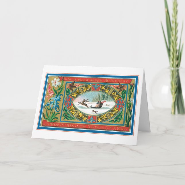 Cartes Pour Fêtes Annuelles Noël à l'ancienne (Devant)