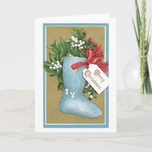 Cartes Pour Fêtes Annuelles Noël à l'ancienne, Chaussettes