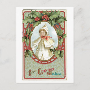 Cartes Pour Fêtes Annuelles Noël à l'ancienne, Holly