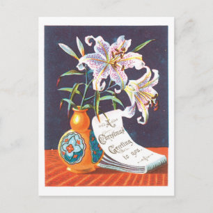 Cartes Pour Fêtes Annuelles Noël à l'ancienne, Lily