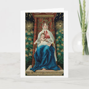 Cartes Pour Fêtes Annuelles Noël à l'ancienne, Mary