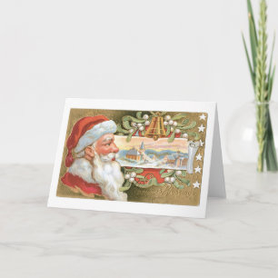 Cartes Pour Fêtes Annuelles Noël à l'ancienne, Père Noël