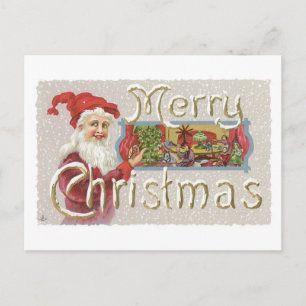 Cartes Pour Fêtes Annuelles Noël à l'ancienne, Père Noël