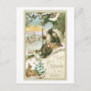 Cartes Pour Fêtes Annuelles Noël à l'ancienne, Père Noël