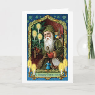 Cartes Pour Fêtes Annuelles Noël à l'ancienne, Père Noël