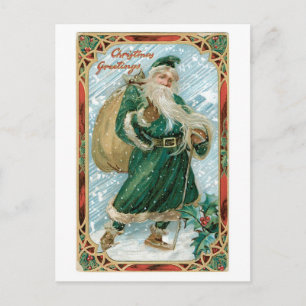 Cartes Pour Fêtes Annuelles Noël à l'ancienne, Père Noël