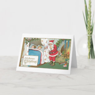 Cartes Pour Fêtes Annuelles Noël à l'ancienne, Père Noël