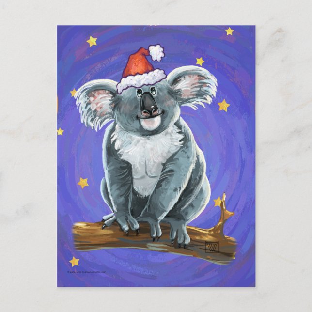 Cartes Pour Fêtes Annuelles Noël à l'ours de Koala (Devant)