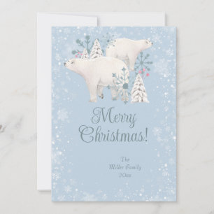Cartes Pour Fêtes Annuelles Noël à l'ours polaire