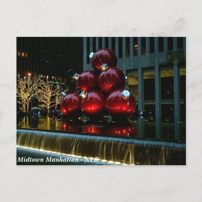 Cartes Pour Fêtes Annuelles Noël à New York (Devant)
