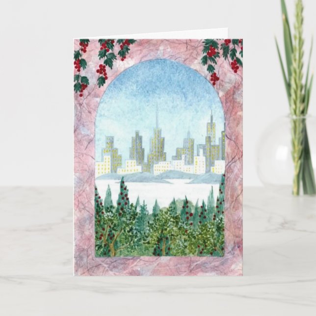 Cartes Pour Fêtes Annuelles Noël à New York (Devant)