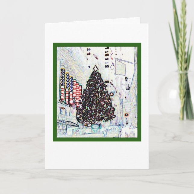 Cartes Pour Fêtes Annuelles Noël à New York (Devant)