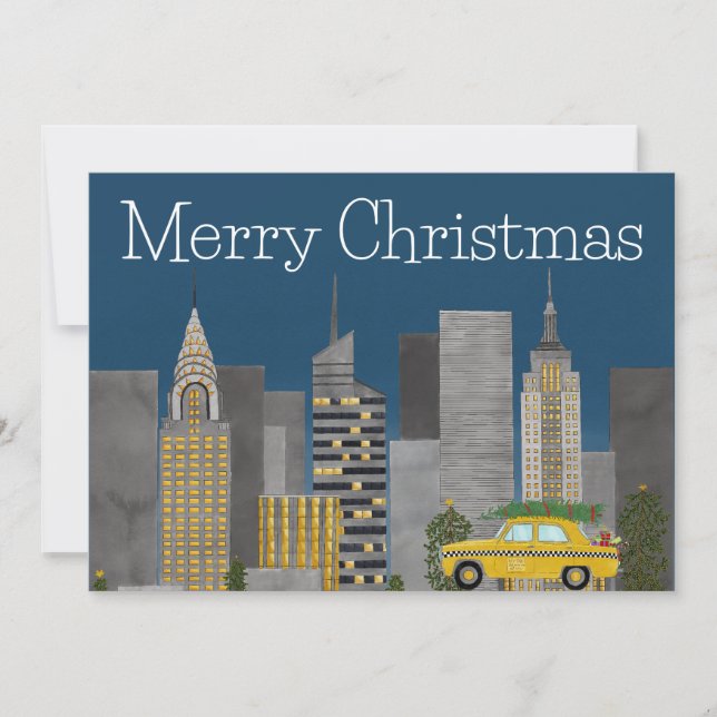 Cartes Pour Fêtes Annuelles Noël à New York (Devant)