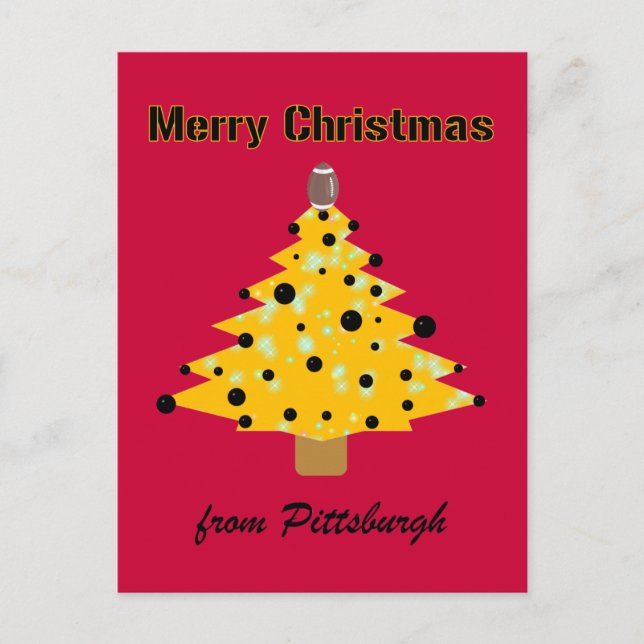 Cartes Pour Fêtes Annuelles Noël à Pittsburgh (Devant)
