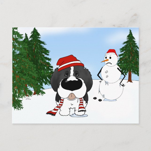 Cartes Pour Fêtes Annuelles Noël à Terre-Neuve (Devant)