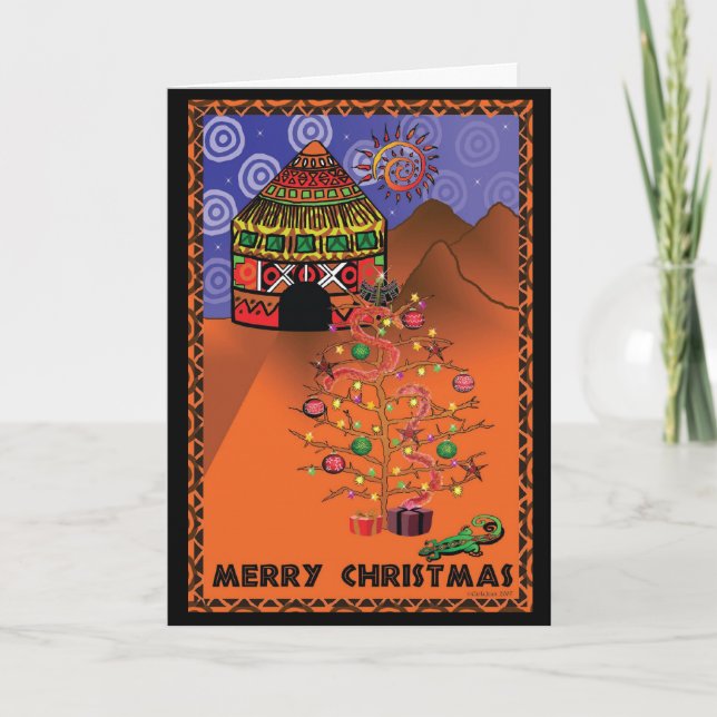 Cartes Pour Fêtes Annuelles Noël africain (Devant)