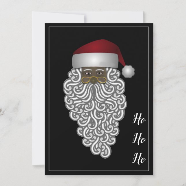 Cartes Pour Fêtes Annuelles Noël afro-américain personnalisé (Devant)
